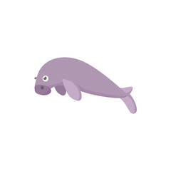 Sea calf icon, cartoon style 