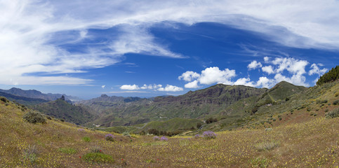 Fototapeta na wymiar Gran Canaria, Caldera de Tejeda in April