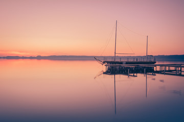 Abendstimmung am Rangsdorfer See in Rangsdorf/ Brandenburg bei Berlin