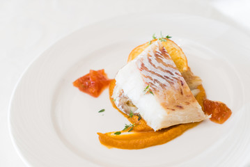 roasted white fish