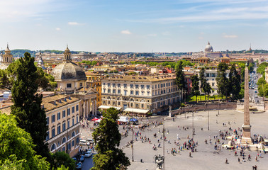 View of Piazza del Popolo in Rome