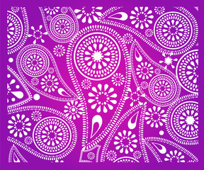 Abstract paisley flower background.