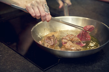 Steak meat preparation