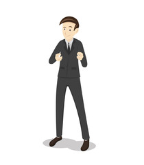 Pointing finger at you cartoon character vector flat design