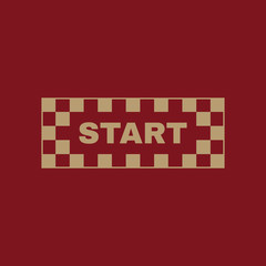 The start icon. Start symbol. Flat