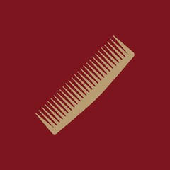 The comb icon. Barbershop symbol. Flat