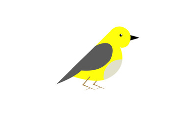 Bird. Vector image. Isolated on a white background
