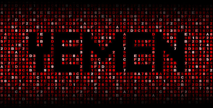 Yemen text on hex code illustration