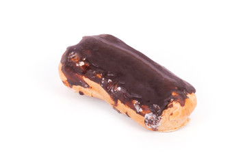 Eclairs glazed. Chocolate eclairs