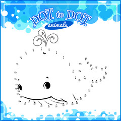 Naklejka premium Educational game for kids: Dot to Dot.