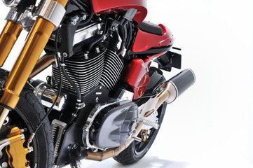白背景のバイク