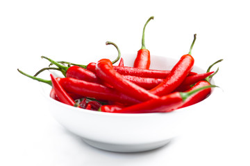 Full Frame Chilli Peppers in a Bowl