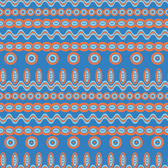 Tribal texture geometric seamless pattern. Vector illustration. Geometric pattern design for web, mobile, print and textile.