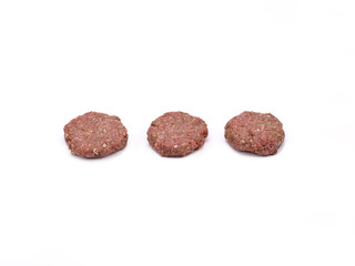 meat patties on white