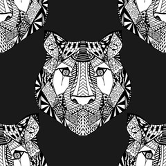 Tiger pattern. Vector illustration