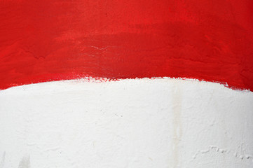 Texture of Wall Painted with Red and White Paint