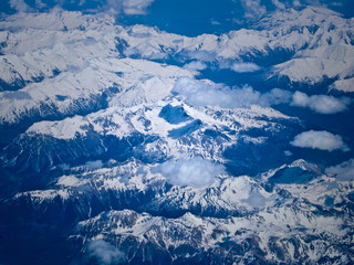 Aerial of the Alps