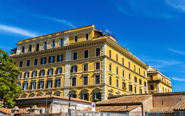Fototapeta na wymiar Buildings in the city centre of Rome