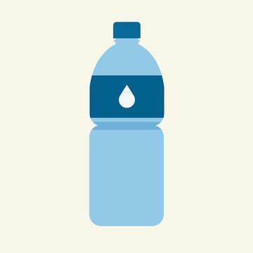 Bottle of water; flat design