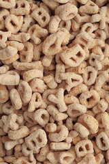 cereal in alphabet form.