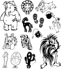 Funny Kid Cartoons Set