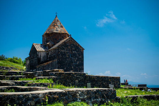 Medieval church on Sevan lake