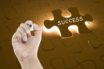 Success concept, Success word on puzzle