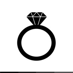 Diamond ring icon Illustration design