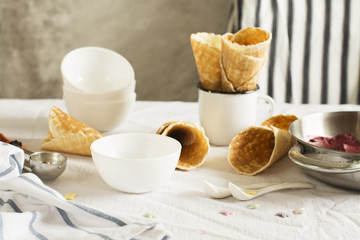 Homemade sorbet ice cream