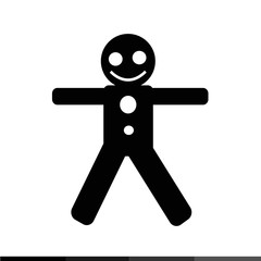 Gingerbread Man Icon illustration design