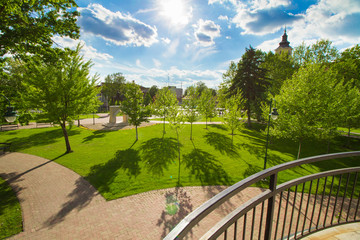 small park in Kistelek, Hungary