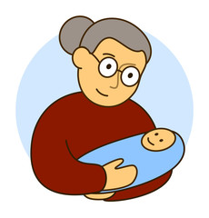 grandmother with her little grandson