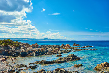 Fototapeta na wymiar Costa Paradiso in Sardinia - Italy / Coast of north beach in Sardinia
