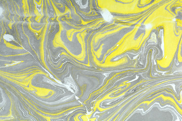Marbling style. Writing surface, endpapers in bookbinding and stationery. Abstract handmade marble background. Ebru, traditional Turkish painting art. Painting on water. Transferred painting on paper.