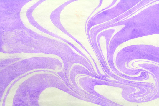Ink marbling texture. Ebru creative background with abstract painted waves. Horizontal writing surface, endpapers in bookbinding and stationery. Unique wallpaper art illustration. Mineral texture.