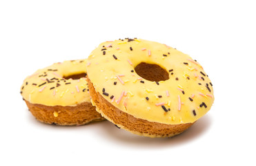 donuts in glaze isolated