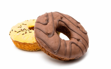 donuts in glaze isolated