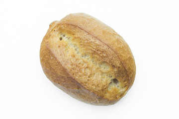German traditional bread on white isolated background