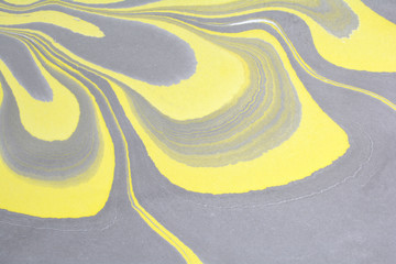 Naklejka premium Creative ebru background with abstract acrylic painted waves. Beautiful marbling texture. Handmade marble surface.