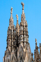 Fototapeta na wymiar Close-up view of some spires of the Duomo Cathedral