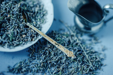 Dried lavender flowers