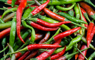 Red & Green Chillies Background - 109519528