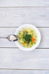 Chicken Soup with Greens