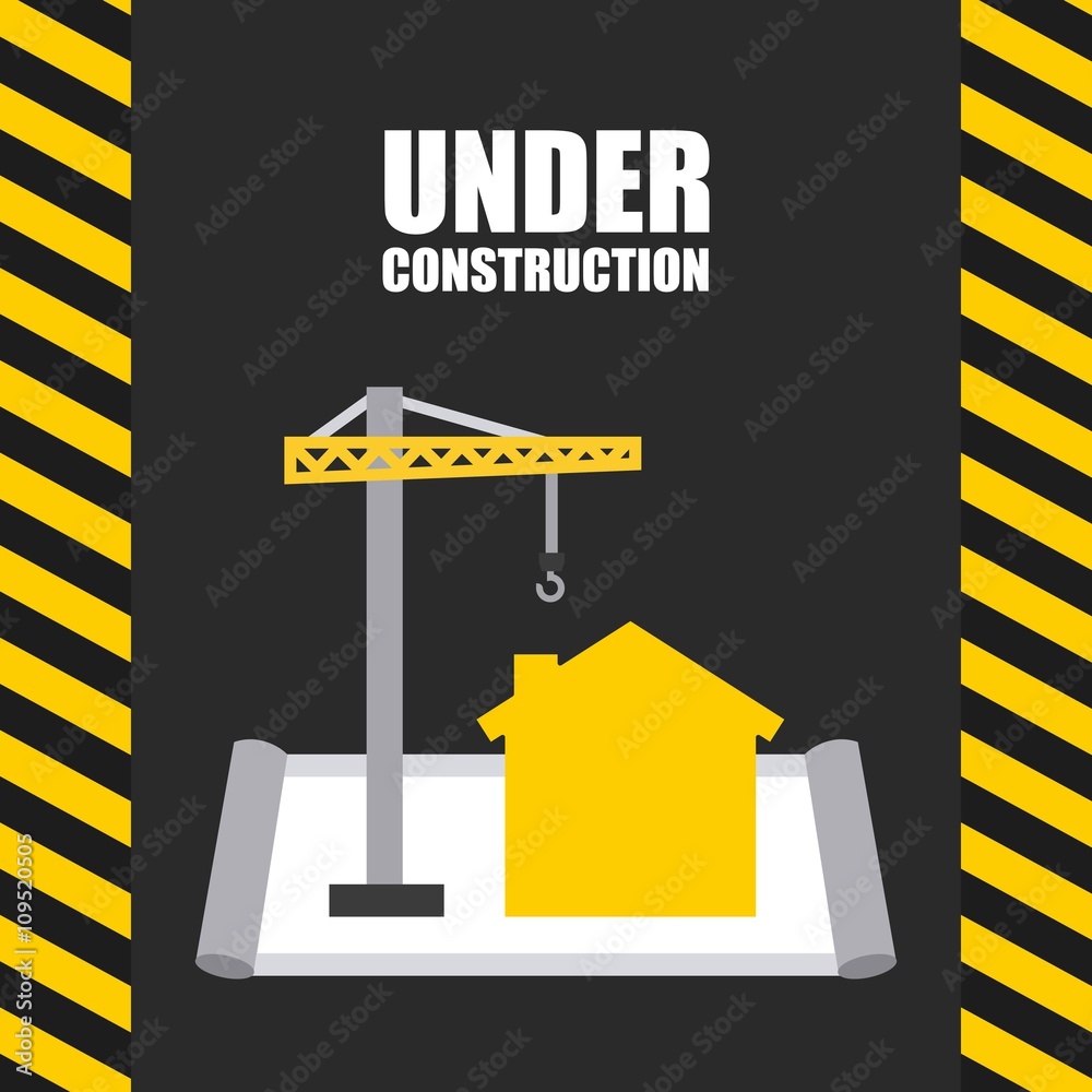 Sticker under construction design