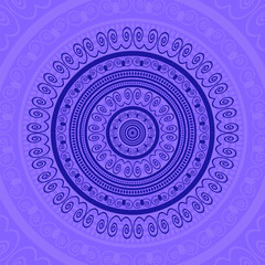 Blue Circle Lace Ornament