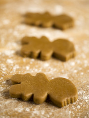 close-up of gingerbread cookies.