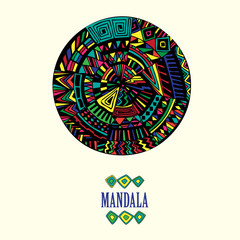 Vector hand-drawn mandala. Decor for your design.