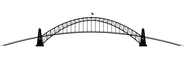 openwork parabolic contour of the metall bridge