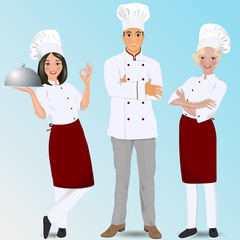 Young professional chefs. 