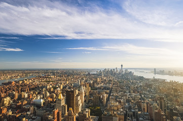 Fototapeta na wymiar New York City from aerial view